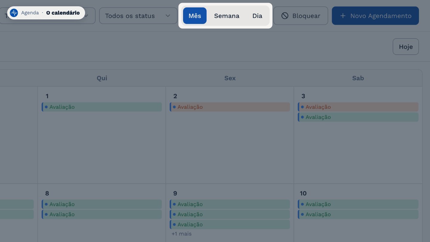 Veja o mês, a semana ou o dia.