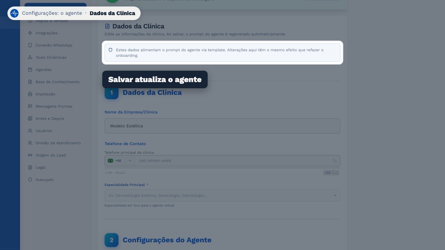 Ao salvar, as instruções do agente são refeitas na hora. É o mesmo que refazer o Setup.