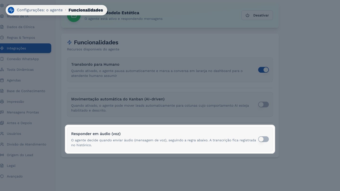 E Responder em áudio deixa ele mandar mensagens de voz, quando fizer sentido.